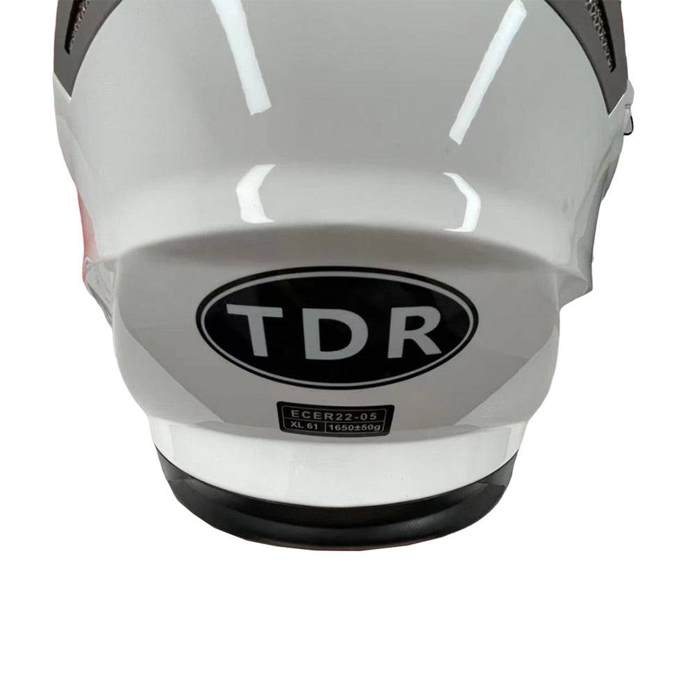 TDR White Motorcycle Helmet Adult ECE 22.05 - TDRMOTO