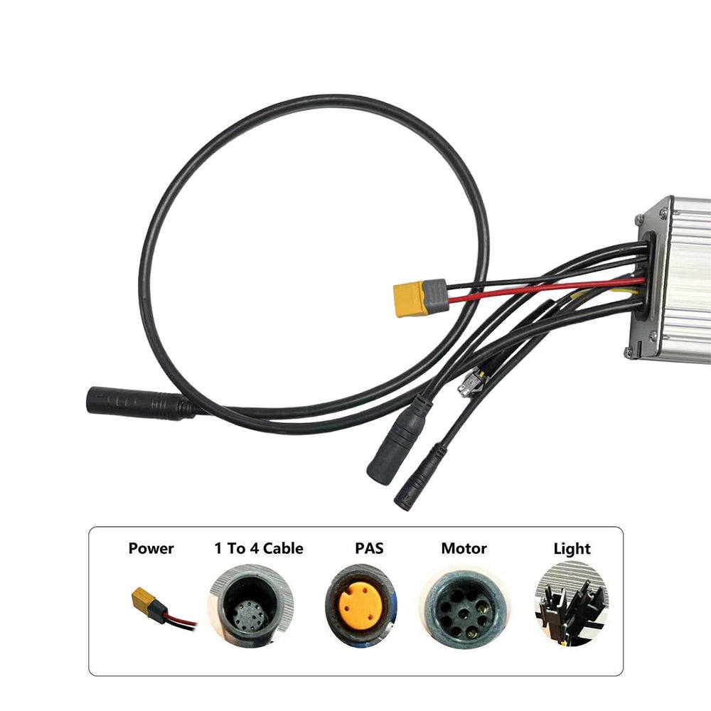 48V 500W KT Controller 22A Long Cable & KT LCD5 Display For Rear Brushless Motor Electric Bike eBike Kit - TDRMOTO