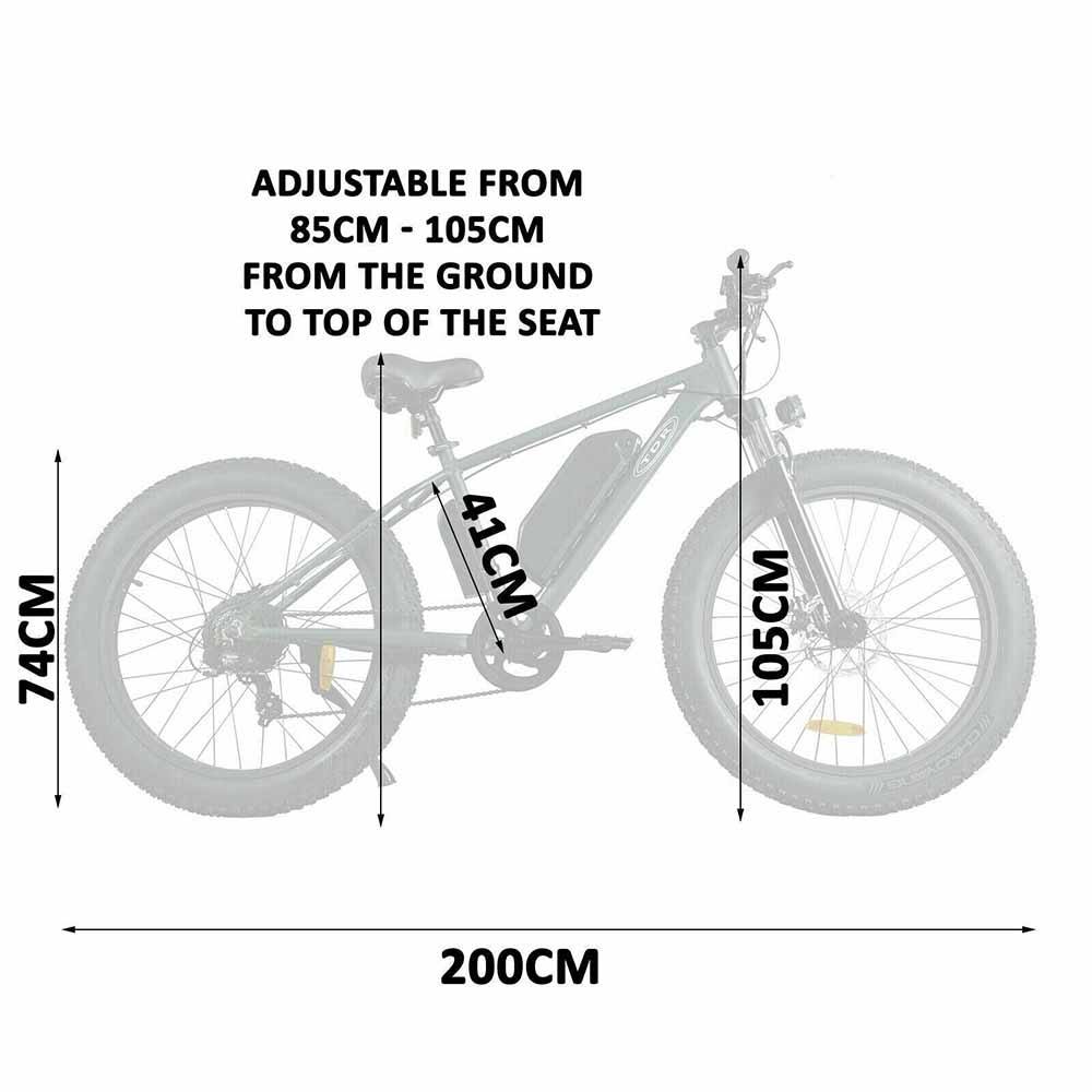 TDR 500W Fat Tyre Premium Electric Bike with 48V 13Ah Long Range Battery - TDRMOTO