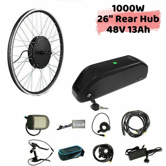 Electric Bike Conversion Kit 1000W 26" Rear Hub 48V 13Ah - TDRMOTO