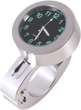 Universal Motorcycle Handlebar Clock 7/8" Chrome Motorcycle Clock Waterproof (Battery Required) - TDRMOTO