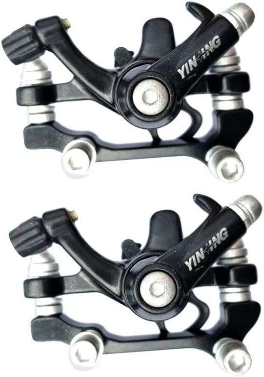 Front & Rear Brake Disc Calipers with Round Pads for Mountain Bicycle - TDRMOTO