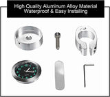 Universal Motorcycle Handlebar Clock 7/8" Chrome Motorcycle Clock Waterproof (Battery Required) - TDRMOTO