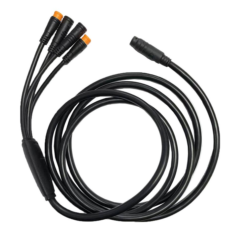 1 To 4 Cable Waterproof For eBike Kit Electric Bike Controller Extension Cord Cable Adapter 4in1 - TDRMOTO
