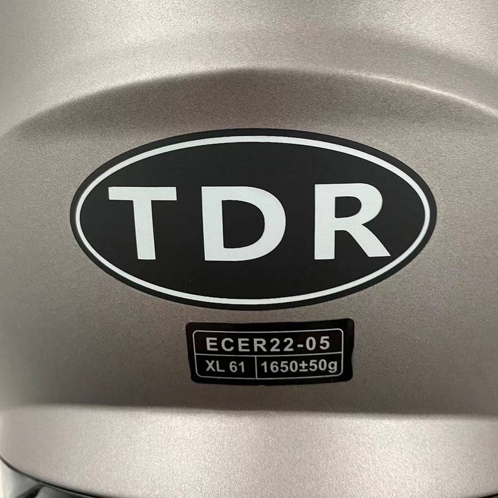 TDR Grey Motorcycle Helmet Adult ECE 22.05 - TDRMOTO