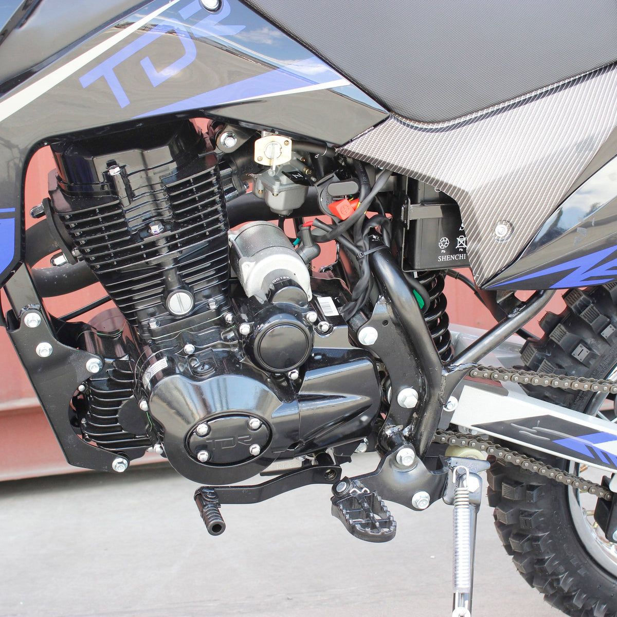 TDR GY 200cc Blue Dirt Bike - 4 Stroke Air Cooled Electric/Kick Start ...