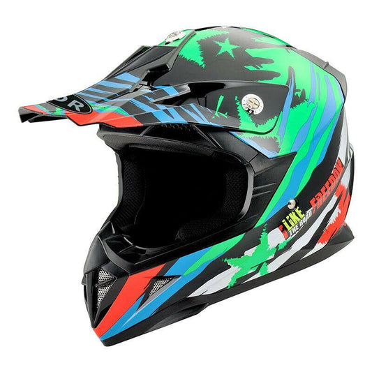 Green Motorcycle Helmet for Kids/Youth/Boy/Girl/Children - TDRMOTO