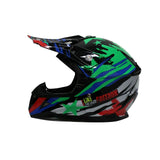 Green Motorcycle Helmet for Kids/Youth/Boy/Girl/Children - TDRMOTO