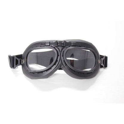 Retro Vintage Motorcycle Goggles Aviator Pilot Motocross Cruiser Eyewear Glass (Clear Len) - TDRMOTO