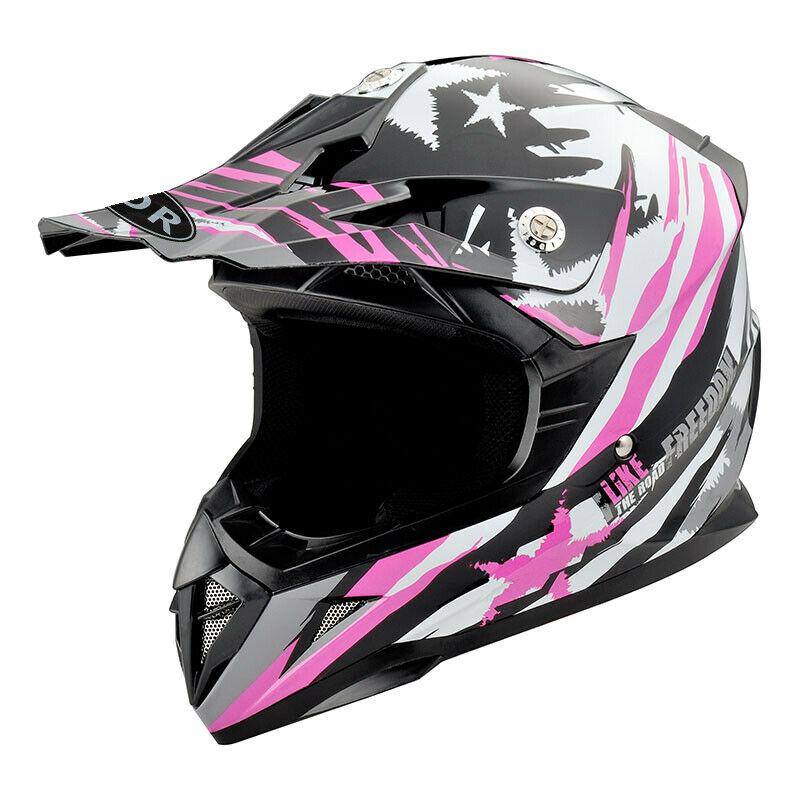 Pink Motorcycle Helmet for Kids/Youth/Boy/Girl/Children - TDRMOTO
