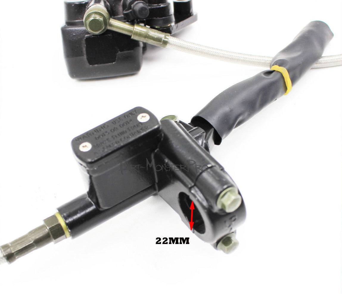 Hydraulic Master Front Disc Brake Caliper System with Brake Pads for 50cc 70cc 90cc 110cc 125cc 150cc for Atomik TDRMoto Thumpstar Dirt Pit Bike - TDRMOTO