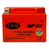 YTX4L-BS 12V 4Ah Motorbike GEL Battery for ATV Quad Dirt/Pit Bike 50/70/110/125cc Honda Suzuki KTM GasGas Kawasaki - TDRMOTO