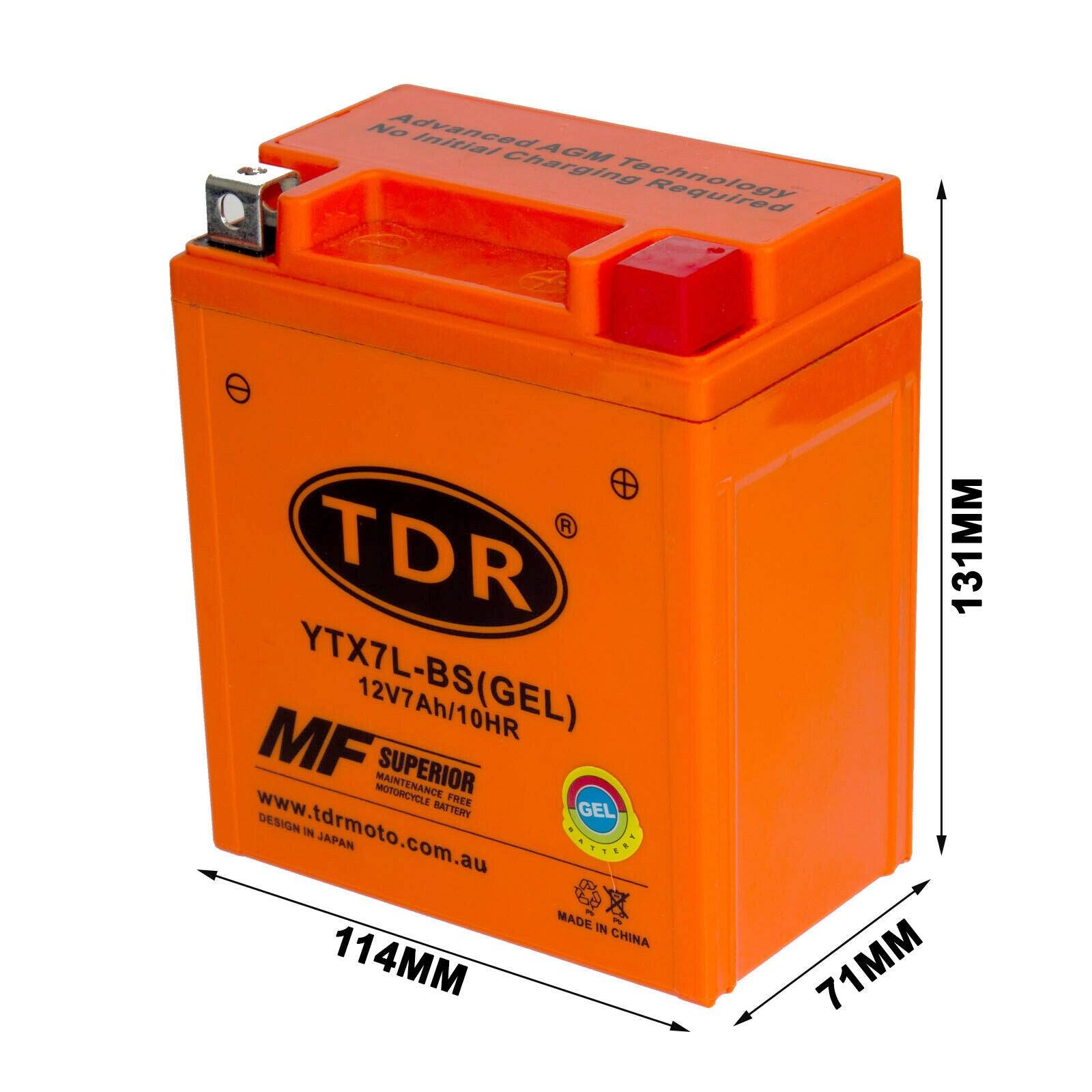 YTX7L-BS 12V7Ah Battery For Honda CBR250R CB250 CMX250C NX250 CB600F NX125 Motorbike - TDRMOTO