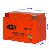YTX9-BS 12V 9Ah Motorcycle Motorbike Gel Battery For Honda Kawasaki Suzuki GSXR Yamaha KTM LC4 - TDRMOTO