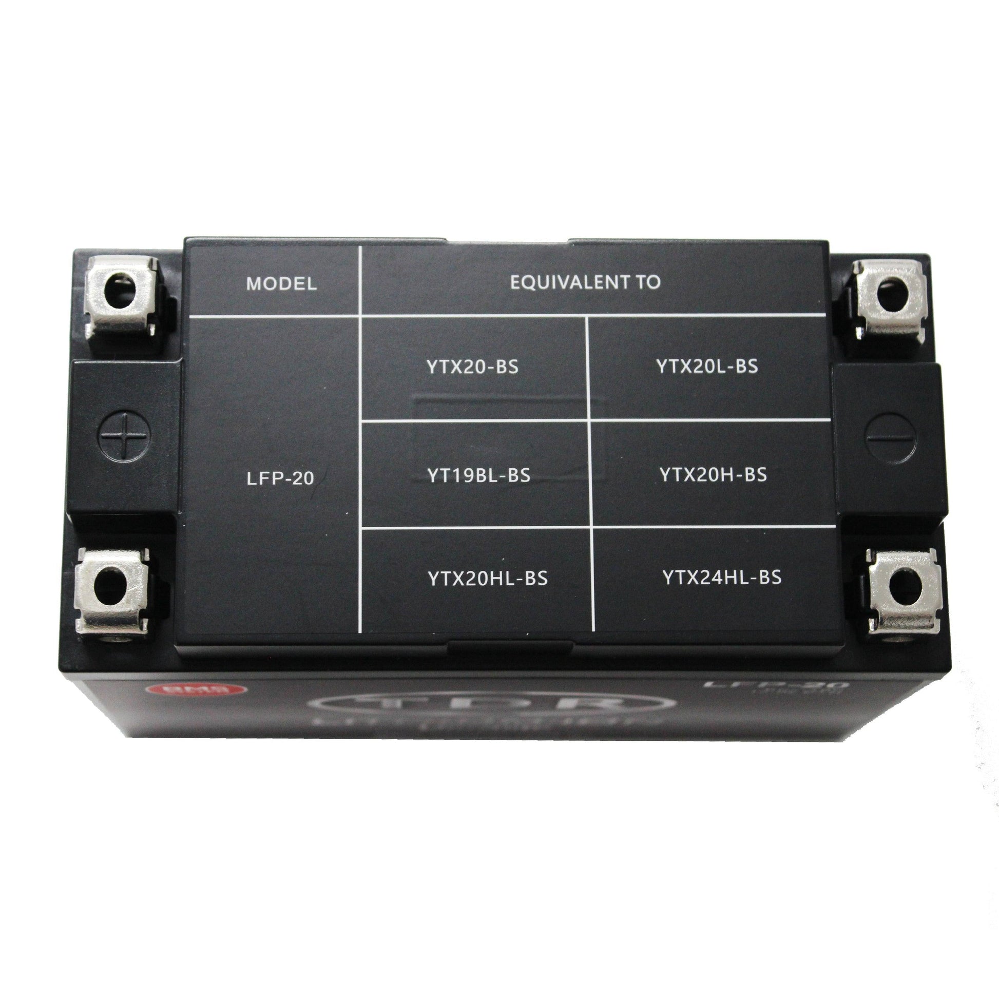 TDR LFP-20 Lithium Motorcycle Battery Replace YTX20-BS YTX20L-BS YT19BL-BS YTX20H-BS YTX20HL-BS YTX24HL-BS - TDRMOTO