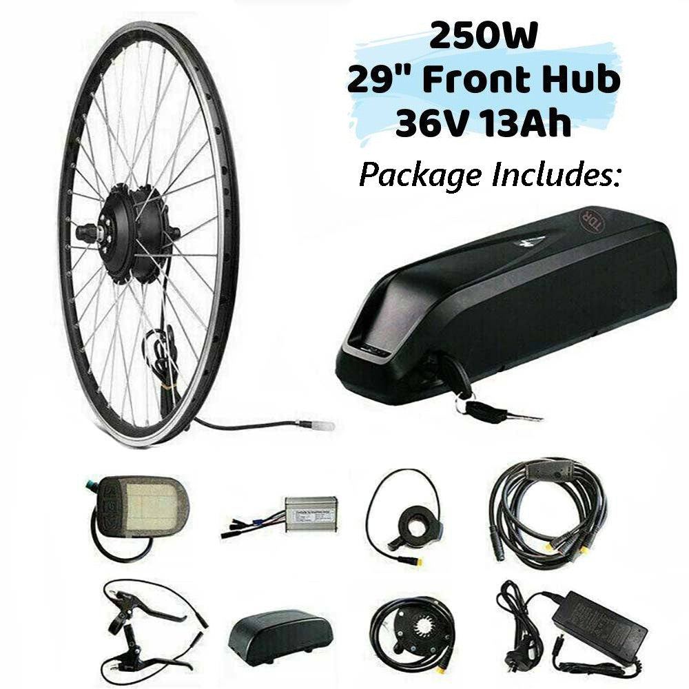 250W 28"/29"/700C Front Hub 36V 13Ah Battery Electric Bike Conversion Kit