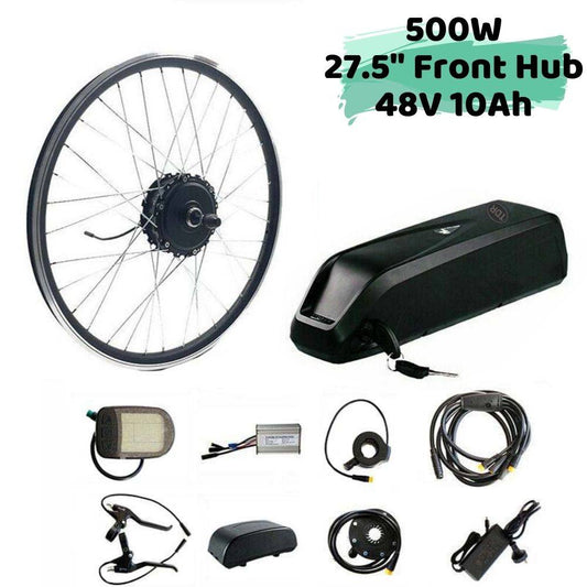 500W 27.5" Front Hub 48V 10Ah Battery Electric Bike Conversion Kit - TDRMOTO