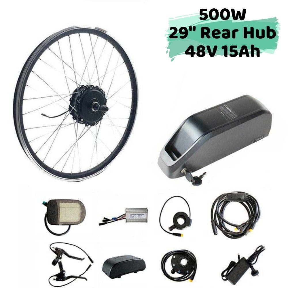 500W 28"/29"/700C Rear Hub 48V 15Ah Battery Electric Bike Conversion Kit - TDRMOTO