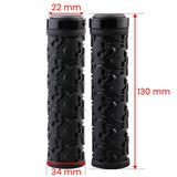 2Pcs Black Skull Anti-Slid Rubber Bicycle Bike Handlebars Handle Bar Grips - TDRMOTO