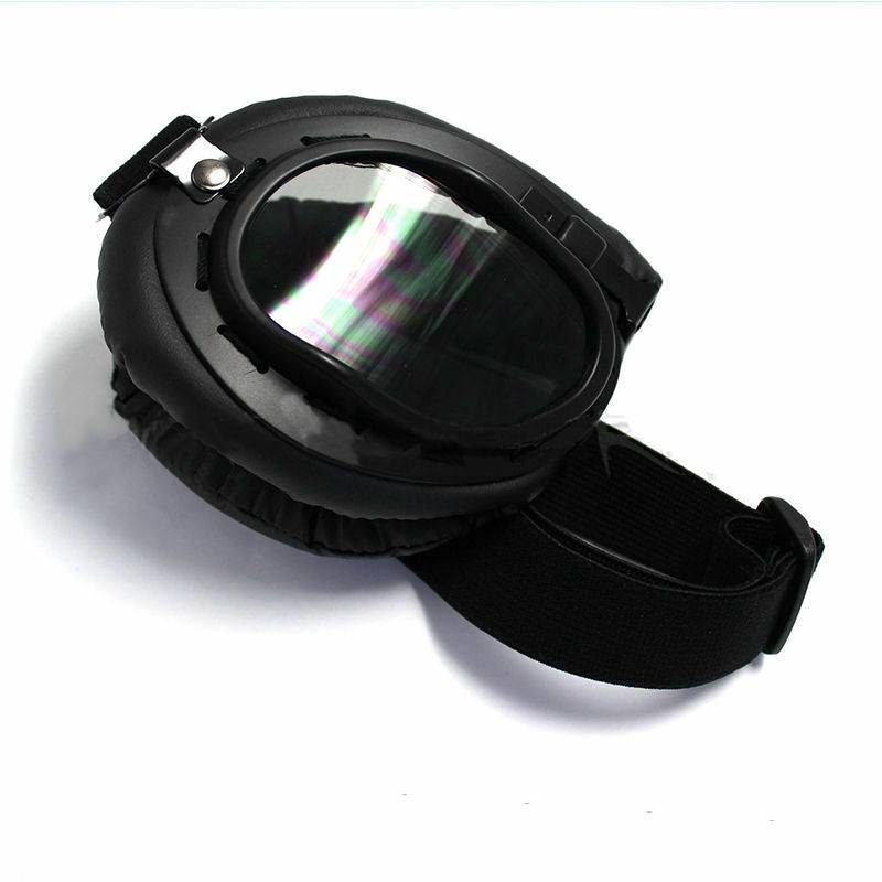 Retro Vintage Motorcycle Goggles Aviator Pilot Motocross Cruiser Eyewear Glass (Clear Len) - TDRMOTO