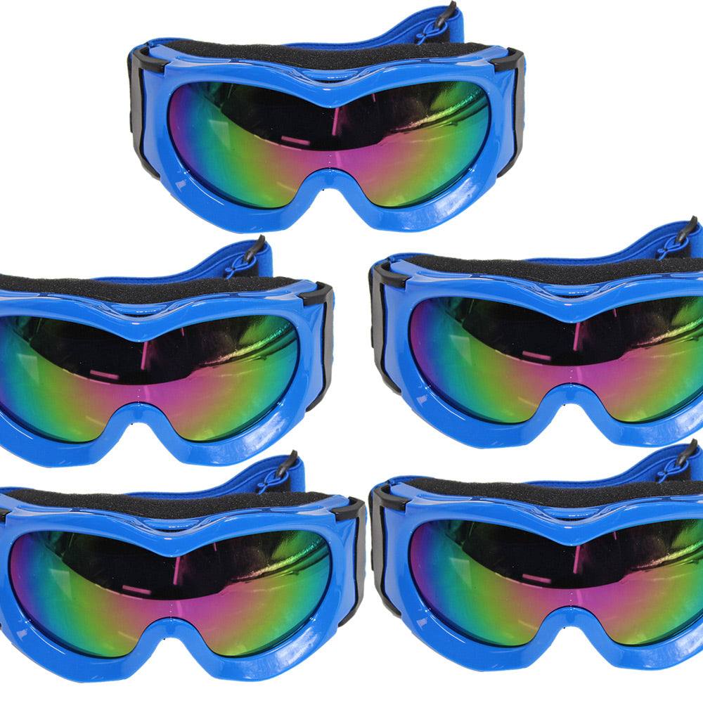 Kids Blue Goggles Tinted Lens For Outdoor Motor Sports Cycling Skiing Skateboarding - TDRMOTO