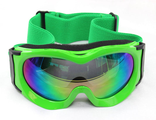 Kids Green Goggles Tinted Lens For Outdoor Motor Sports Cycling Skiing Skateboarding - TDRMOTO