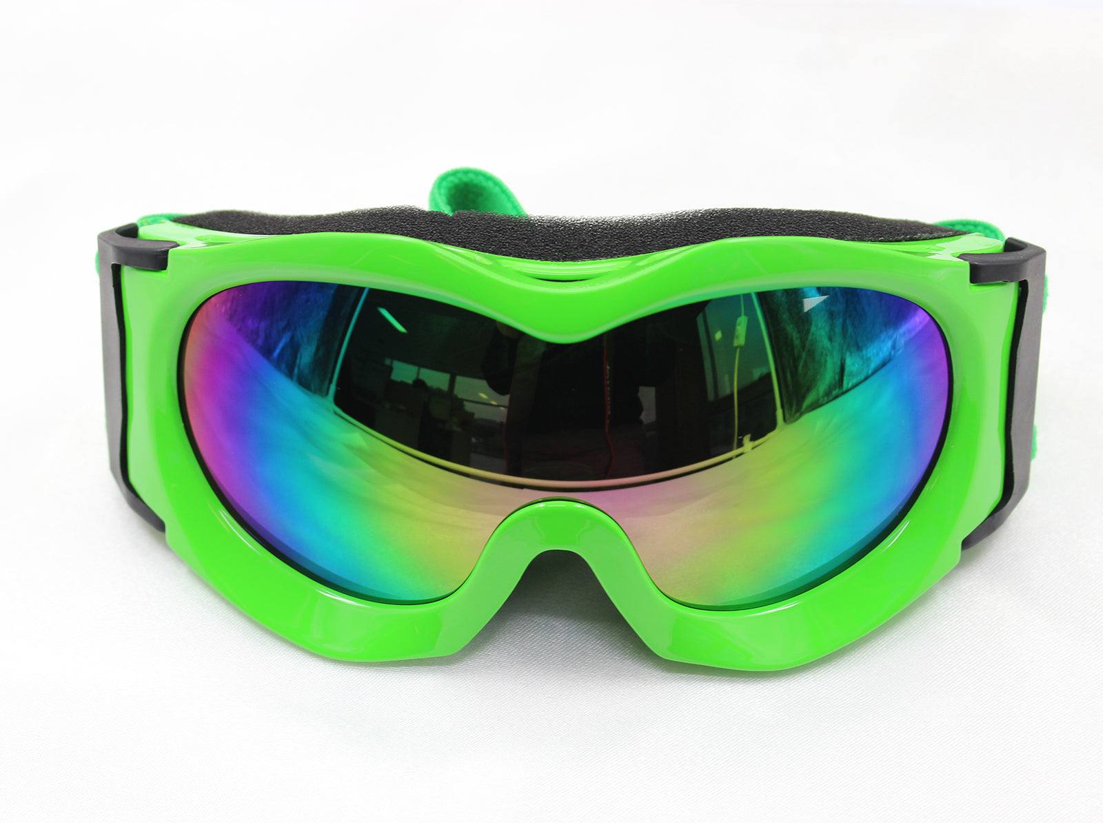 Kids Green Goggles Tinted Lens For Outdoor Motor Sports Cycling Skiing Skateboarding - TDRMOTO
