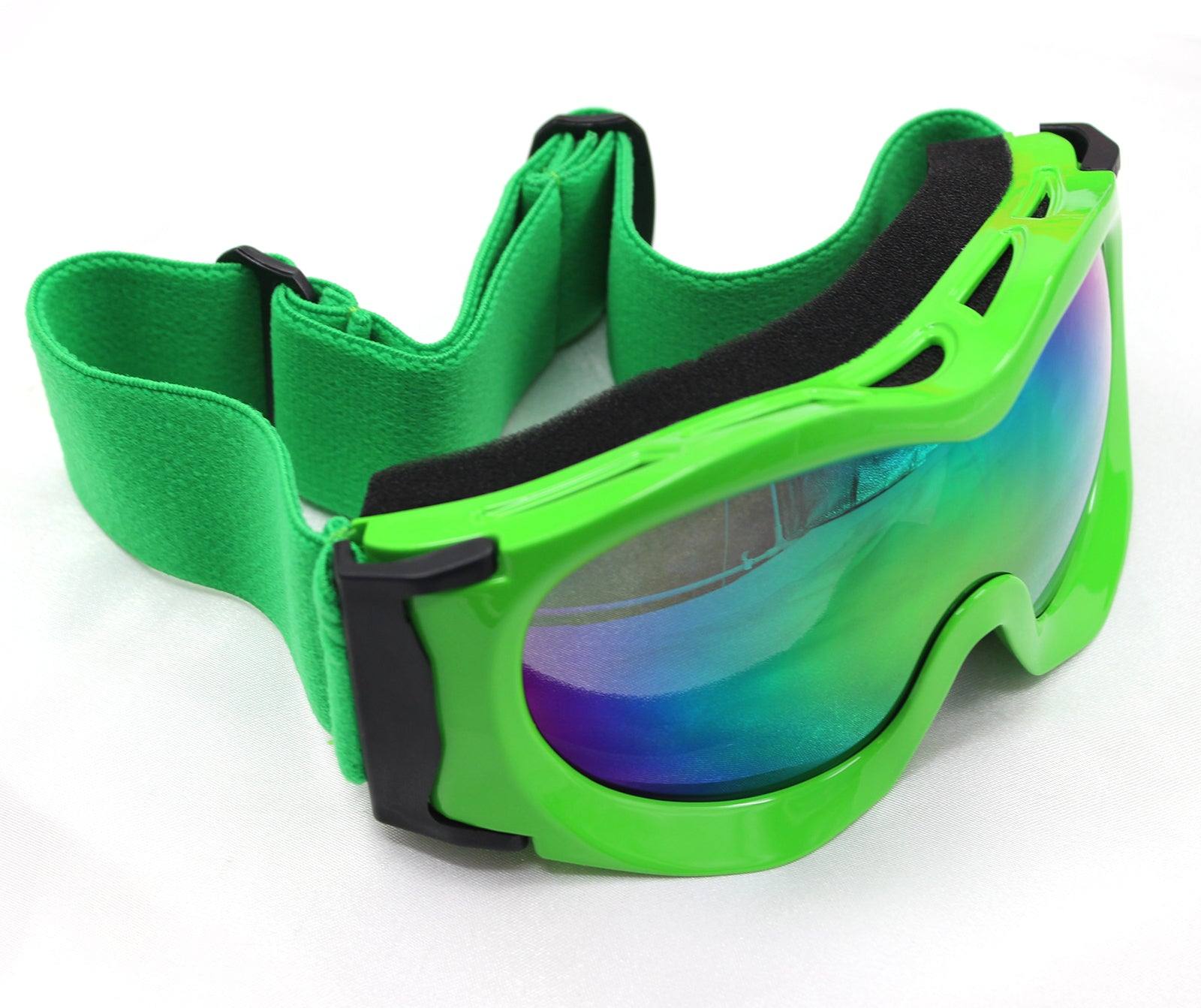 Kids Green Goggles Tinted Lens For Outdoor Motor Sports Cycling Skiing Skateboarding - TDRMOTO
