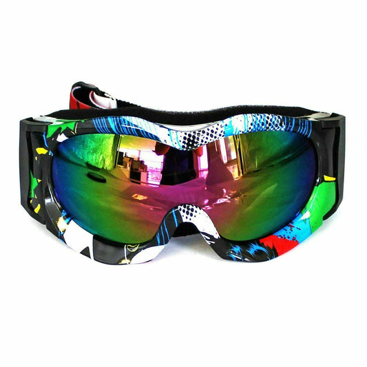 Graffiti Kids Motorcycle Goggles Bike Sport Eyewear Riding Cycling Anti-UV Glass - TDRMOTO