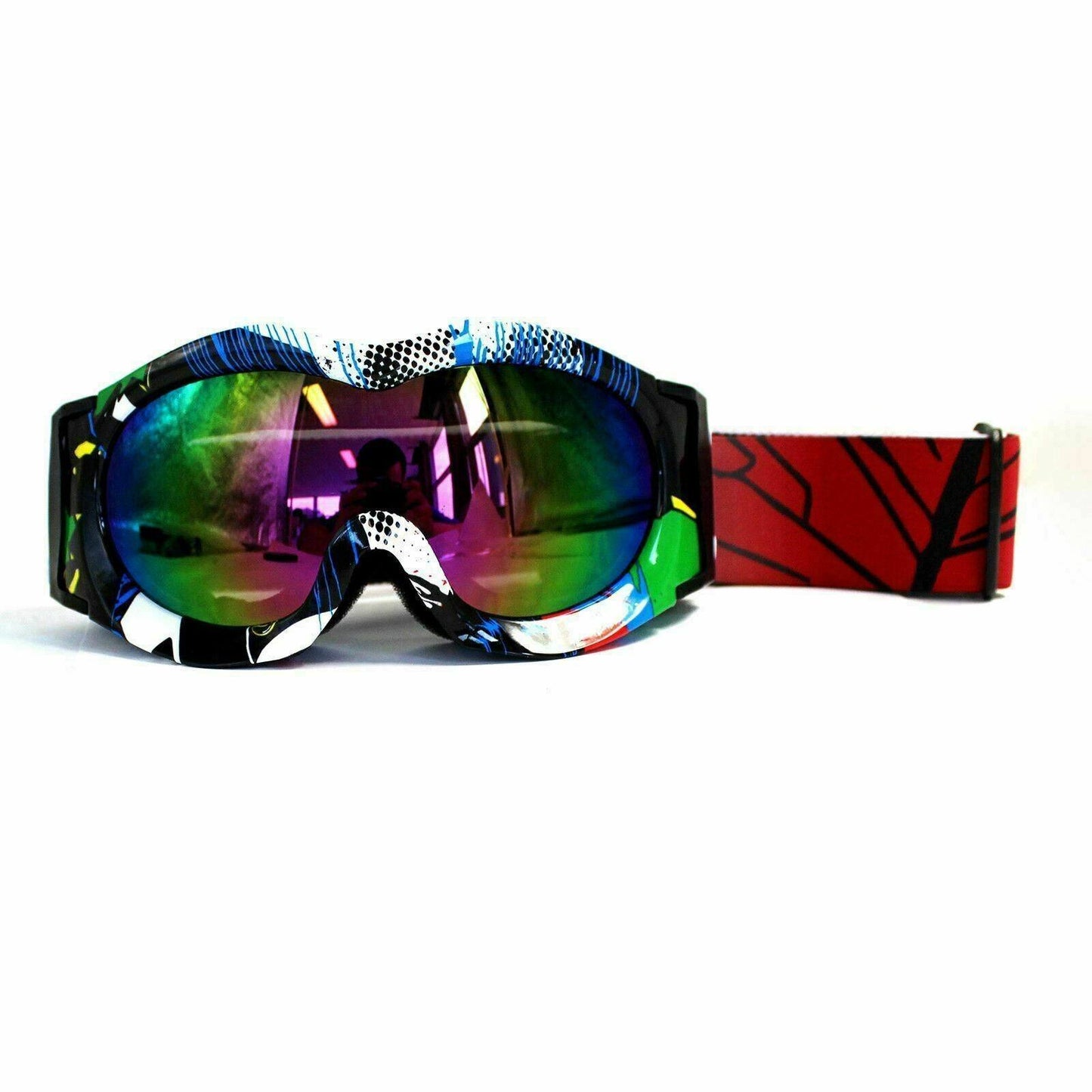 Graffiti Kids Motorcycle Goggles Bike Sport Eyewear Riding Cycling Anti-UV Glass - TDRMOTO