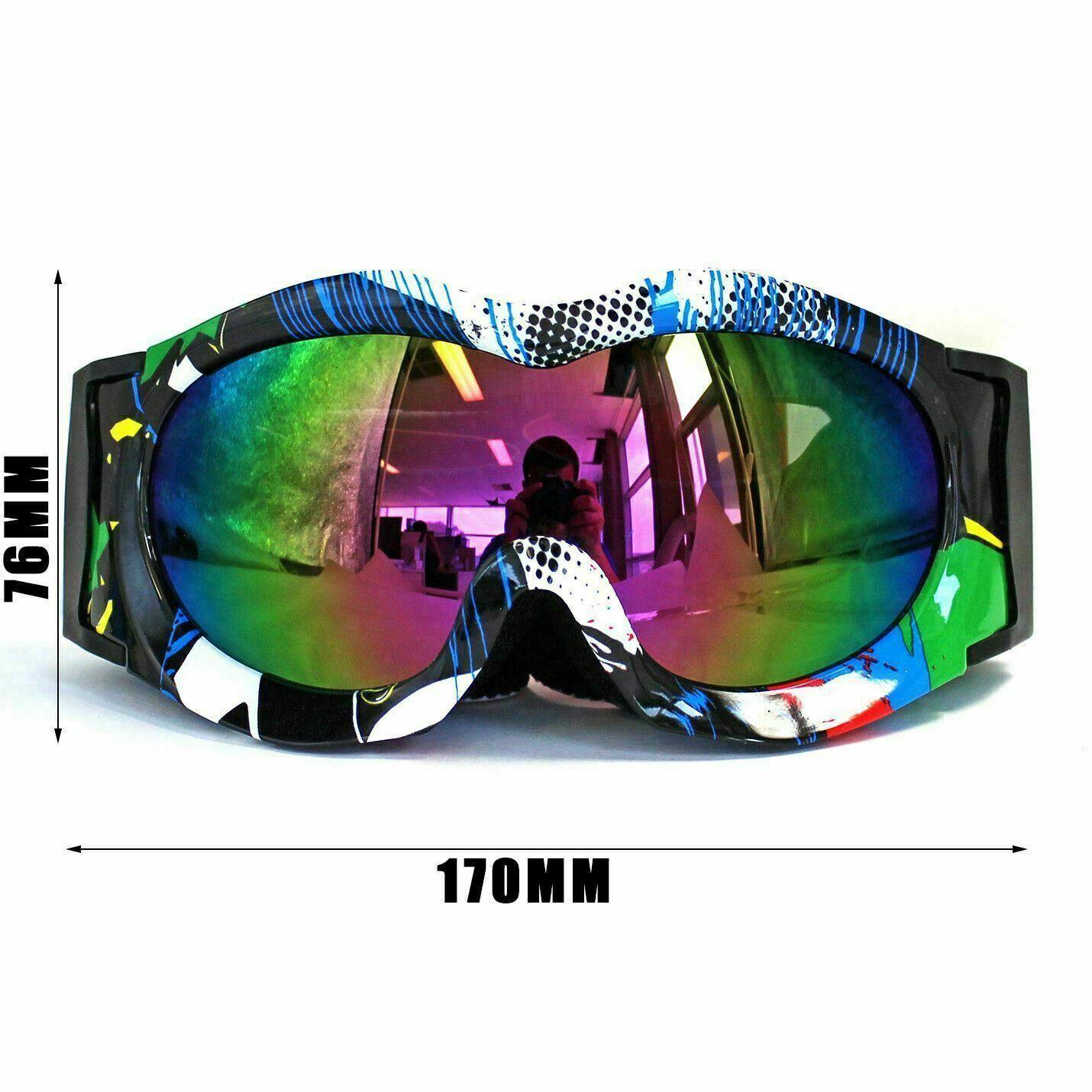 Graffiti Kids Motorcycle Goggles Bike Sport Eyewear Riding Cycling Anti-UV Glass - TDRMOTO