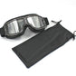 WWII Style German Motorcycle Harley Style Chopper Biker Pilot Goggles Black - TDRMOTO