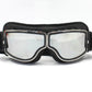WWII Style German Motorcycle Harley Style Chopper Biker Pilot Goggles Black - TDRMOTO