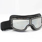 WWII Style German Motorcycle Harley Style Chopper Biker Pilot Goggles Black - TDRMOTO