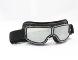 WWII Style German Motorcycle Harley Style Chopper Biker Pilot Goggles Black - TDRMOTO