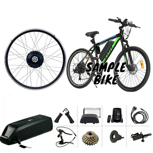 EBike Electric Bike Conversion Kit 750W Rear 24'' + Downtube 10A Battery