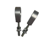 15mm Motorbike Axle Chain Adjuster Tensioner Silver - TDRMOTO