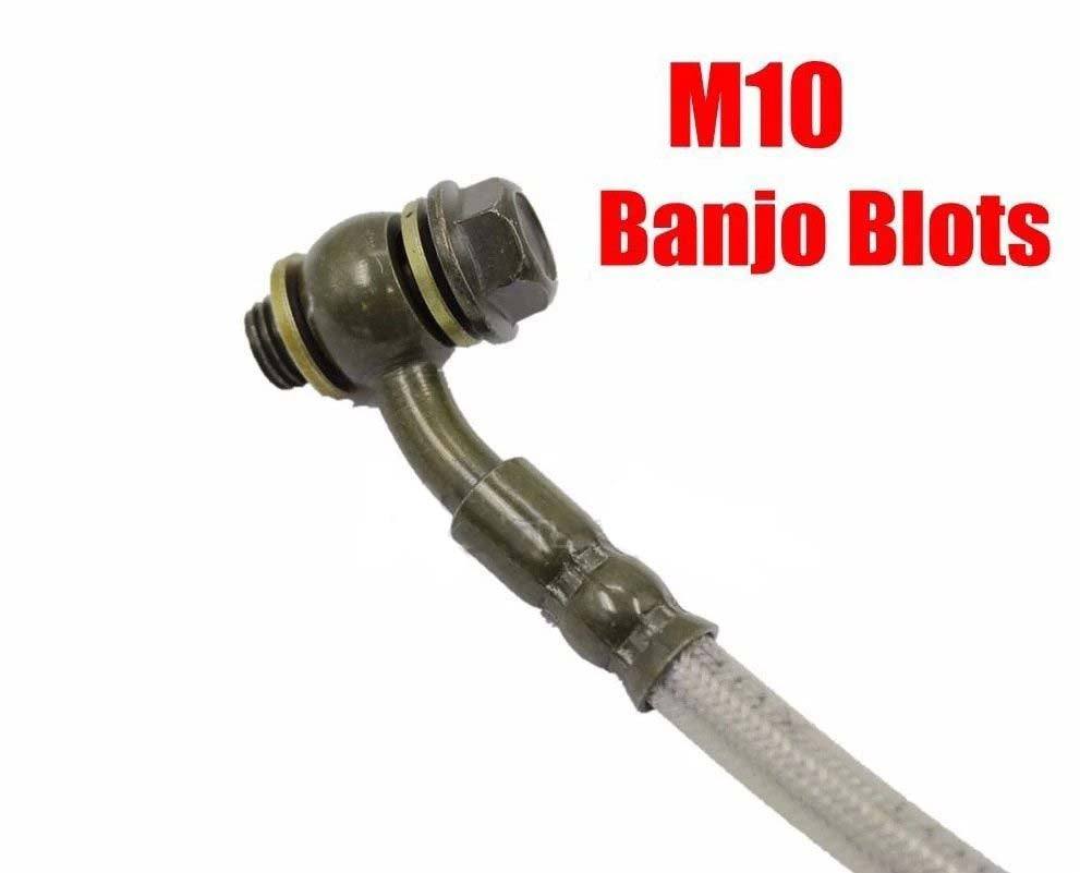 2100mm Motorcycle/Quad Bike/Bugy/GoKart Hydraulic Brake Line Hose Cable with M10 Banjo - TDRMOTO
