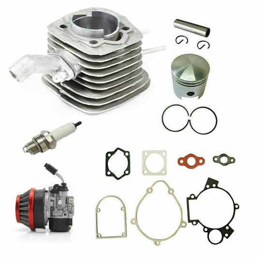 Motorized Bike 80cc Engine Rebuild Kit Cylinder Piston Carburetor Spark Plug New - TDRMOTO