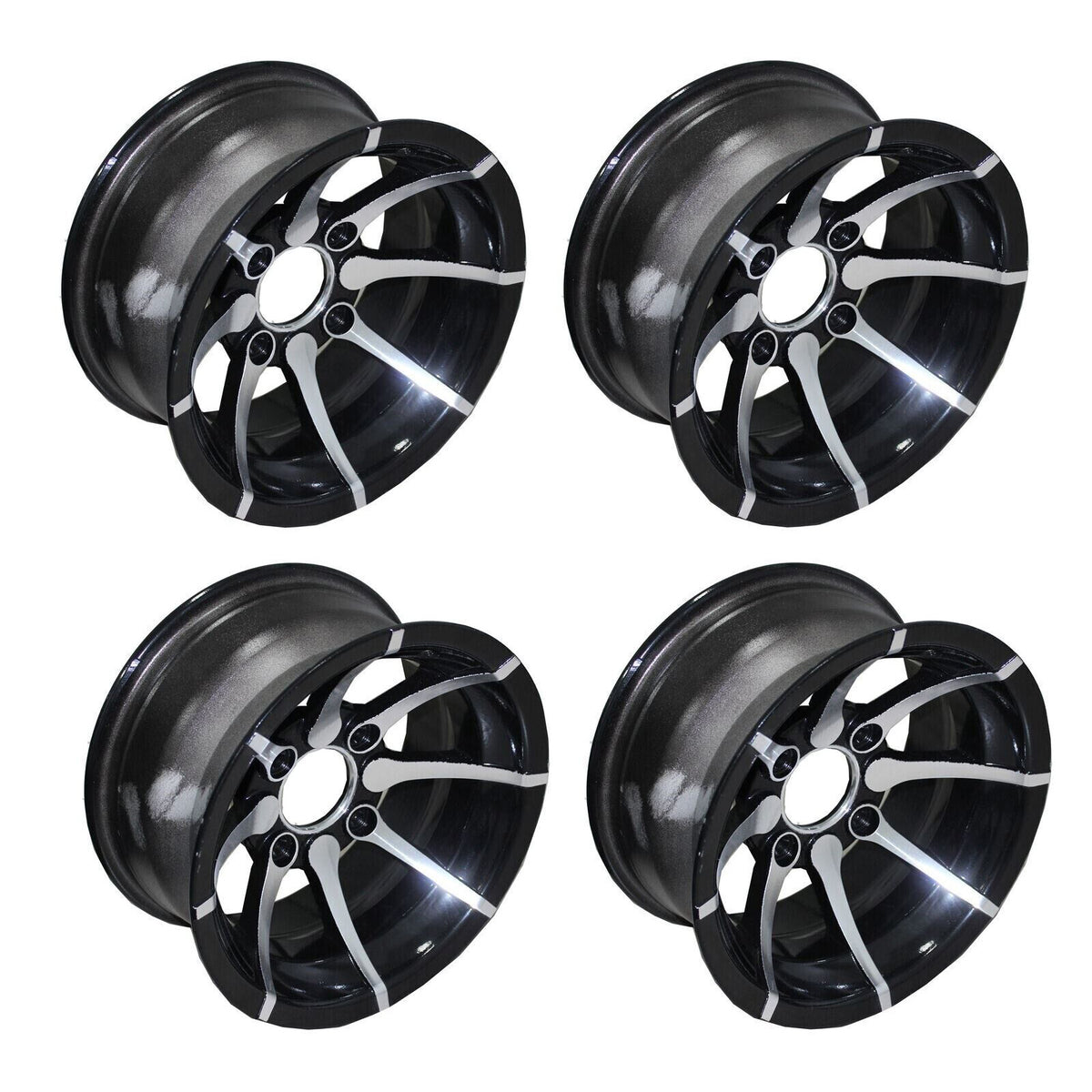 2pcs 25x8-12" & 2pcs 25x10-12" ALLOY Rim For Quad ATV Buggy Off Road Farm Dirt Bike - TDRMOTO