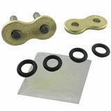 Gold 525 Rivet Type O-Ring Joiner Joining Connecting Master Link Motorcycle - TDRMOTO