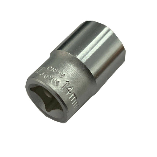 Standard Socket 3/8 Inch 3/8" Drive 14mm Metric MM 6 Point Repair Connect - TDRMOTO
