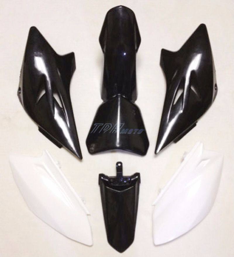 Black Plastics Fender Fairing Kit For TTR50 Dirt Bike Pit Bike - TDRMOTO
