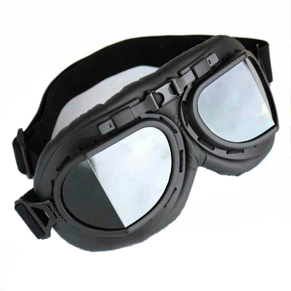 Vintage Protective Gears Pilot Cruiser Scooter Retro Goggles Motorcycle Glasses - TDRMOTO