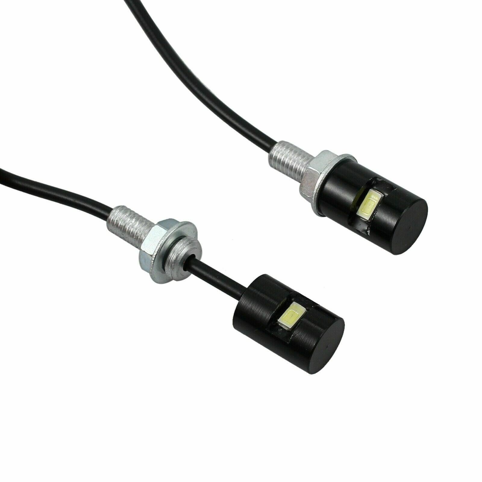 2x LED License Plate Bolt Lights – 12V White, 6000K – Universal Fit For Car/Motorcycle – 5W