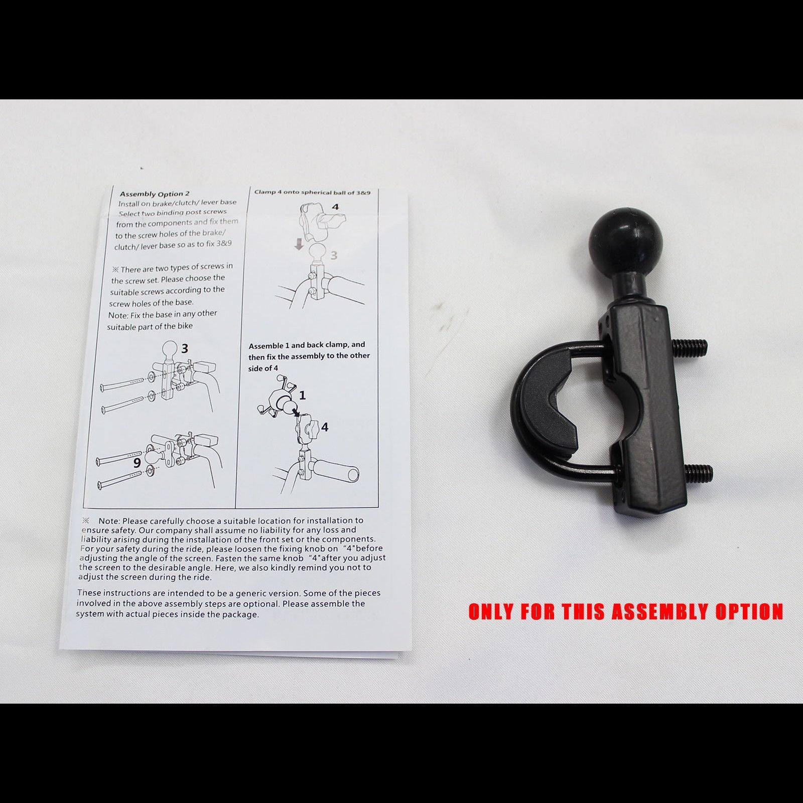 X-Bracket Motorcycle Bike Lever Mount Cellphone Holder USB Charger Cell Phone - TDRMOTO