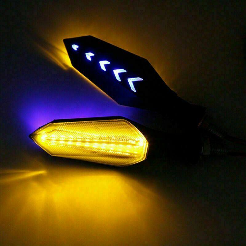 4 x Amber Blue LED Indicators Blinkers Yamaha Honda Suzuki Hyosung - TDRMOTO