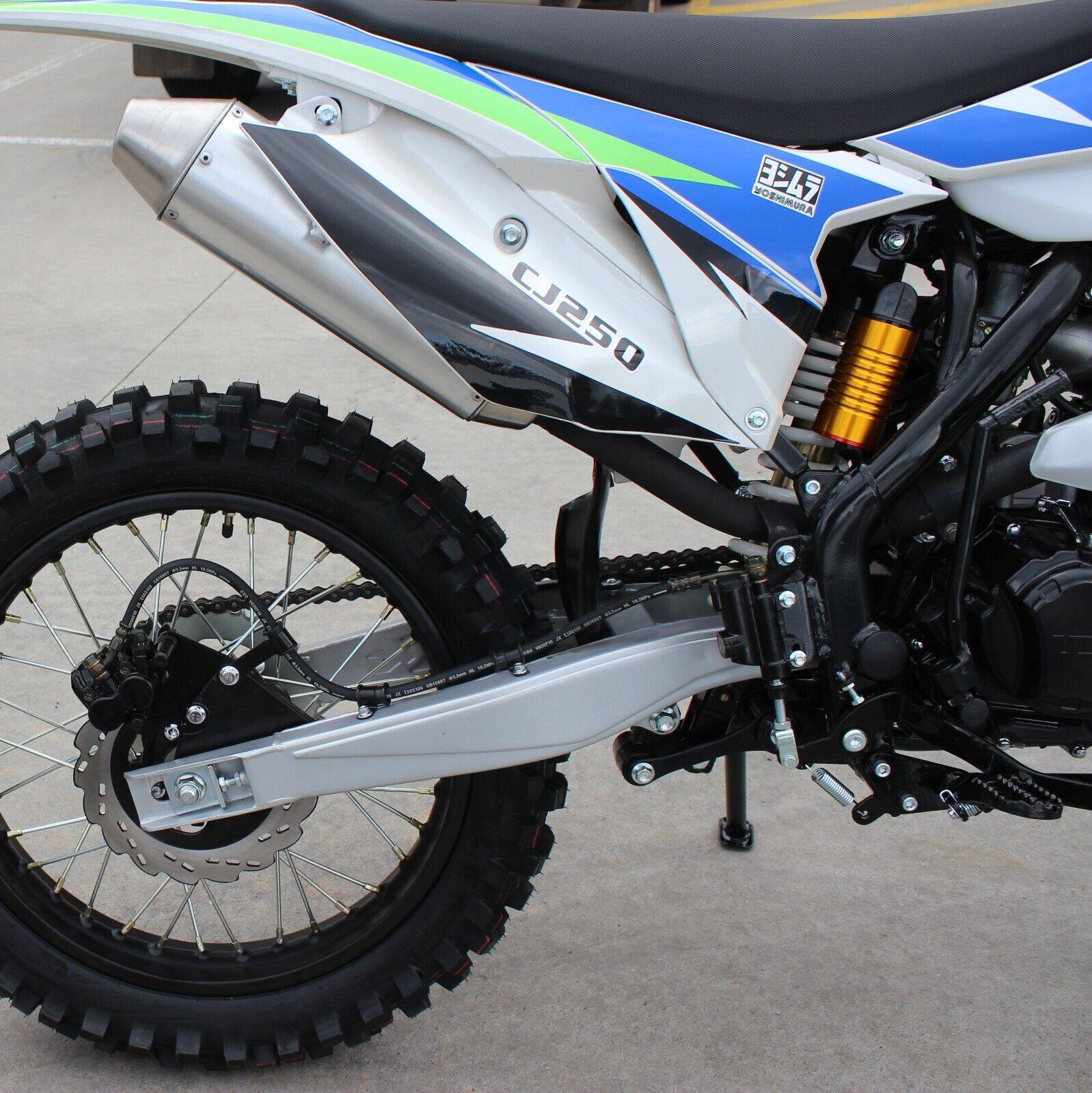 TDR CJ250 250cc Dirt Pit Bike Off Road Motocross Electric/Kick Start Motorbike Blue & Green - TDRMOTO