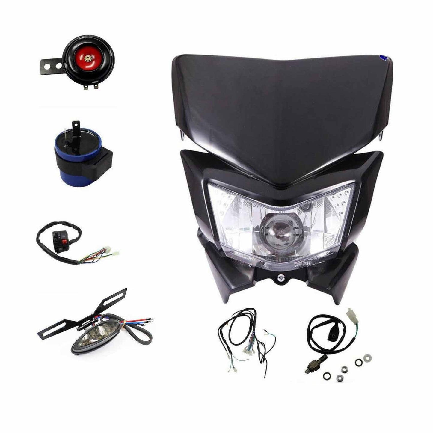 REC REG Head Light Kit Dirt Pit Trail Bike For KTM Yamaha Suzuki Kawasaki Honda - TDRMOTO
