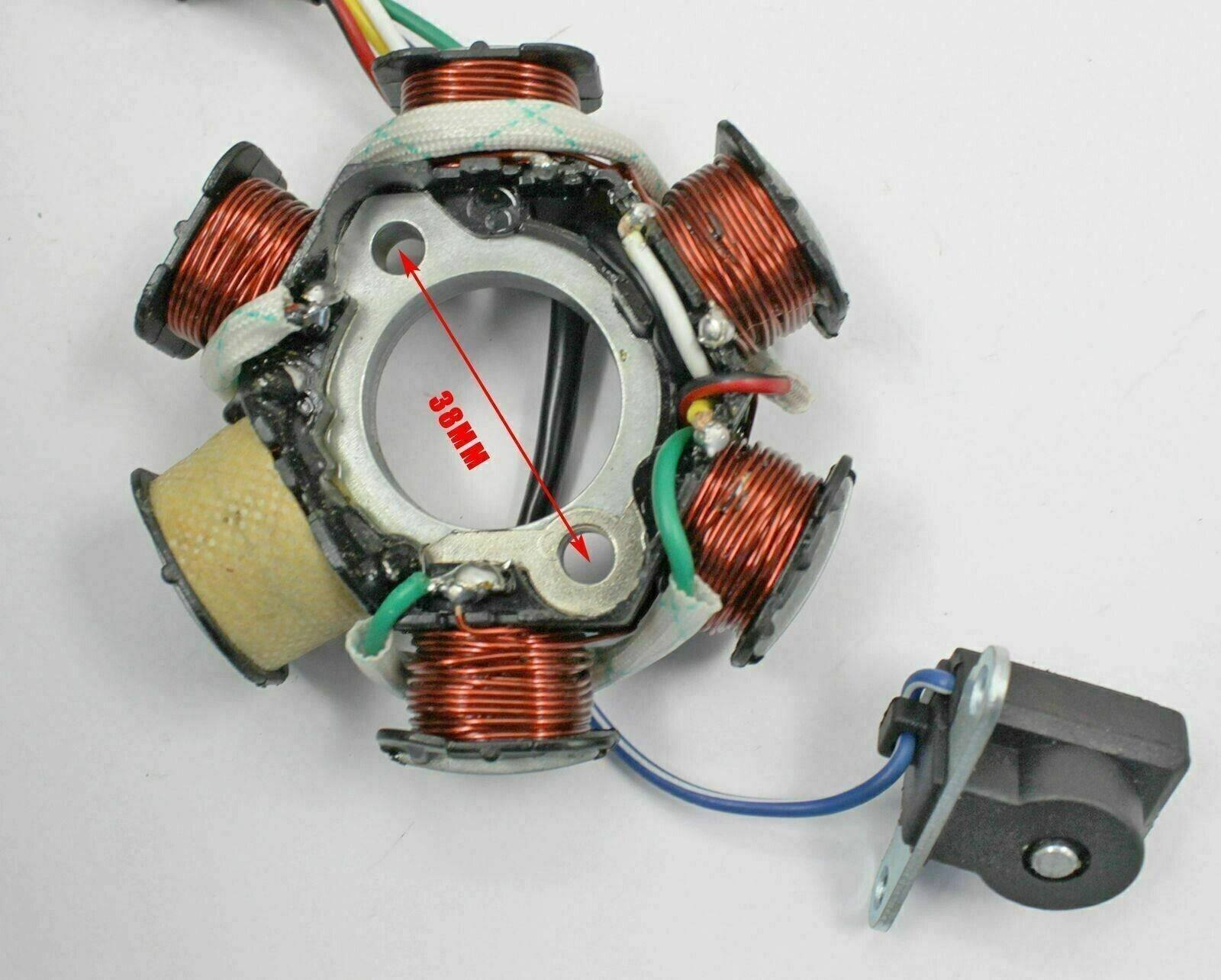 Engine Cover 6-coil Stator Magneto Stator For 50cc 70cc 110cc 125cc Engine Lifan Loncin Dirt Bikes - TDRMOTO